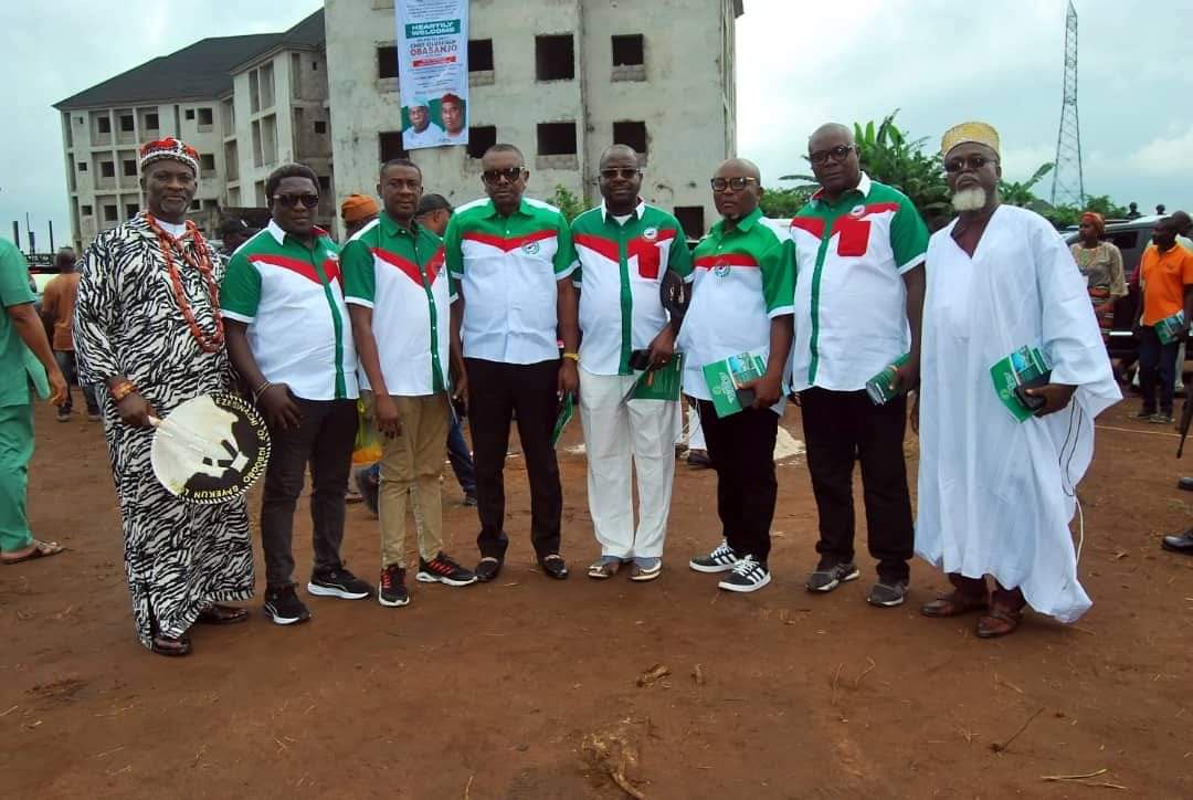 The President with some of the excos at the Ground breaking ceremony of Owerri Central
